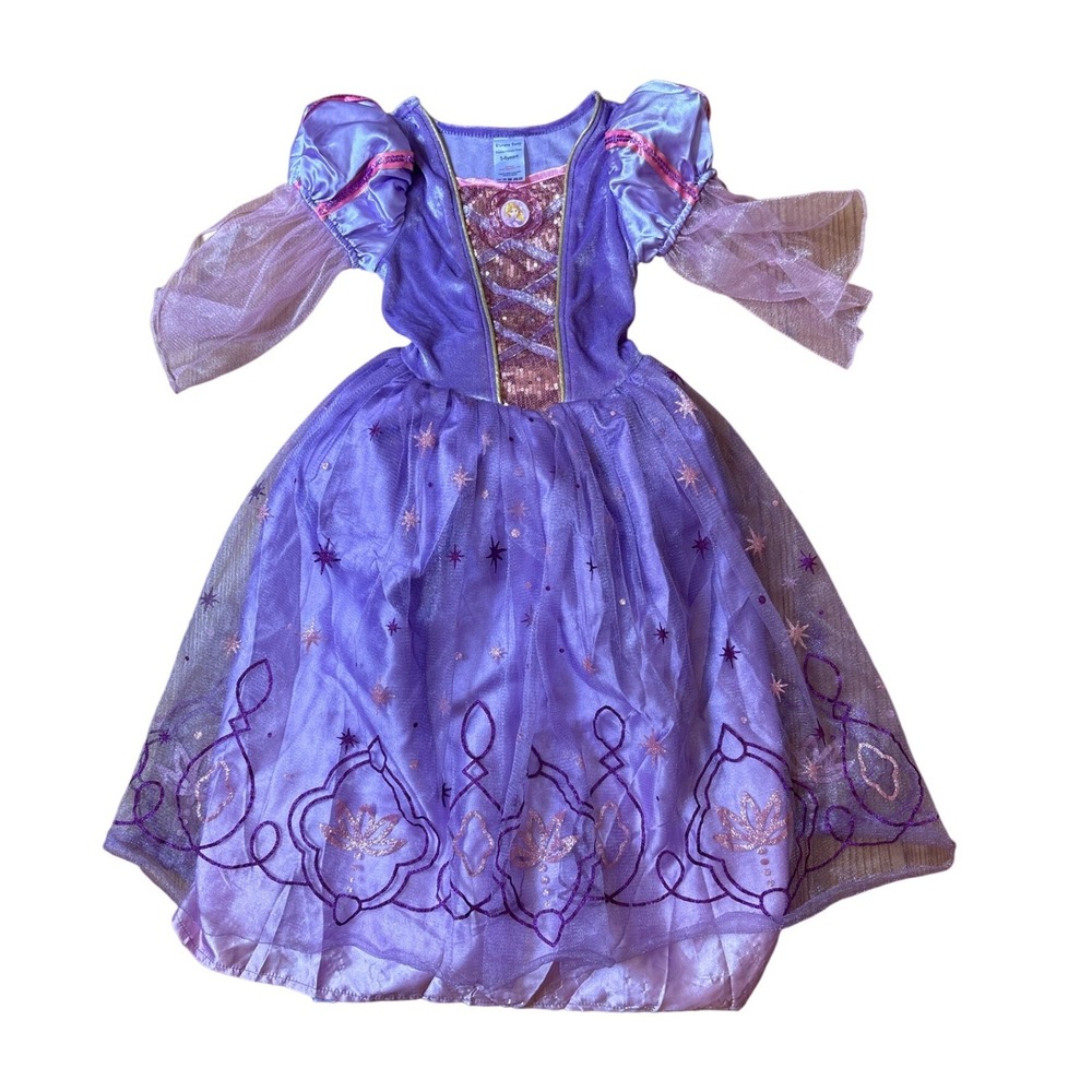 Sincere Party Princess Dress Kids Purple Rapunzel Sequin Costume SIZE 5-6Y